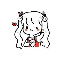 小辫子简笔画情侣头像(2)