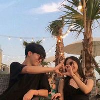 红底猫咪情侣头像(11)