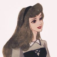紫色头发女头像卡通