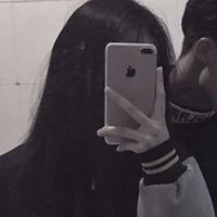 小辫子简笔画情侣头像(4)