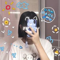 带绿色的图片女生头像图片(6)