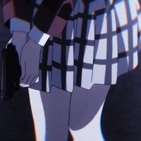 黑白冷酷漫画头像女生(13)