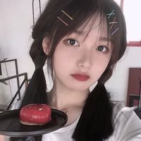 唯美女生丸子头头像女生头像(1)