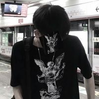 伤感灰色背影男生头像