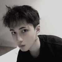 二次元男生头像萌帅黑白头像(18)