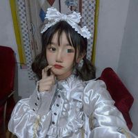 唯美女生丸子头头像女生头像(6)