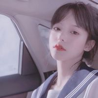 头像女生海边侧面(7)