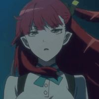 微信头像漫画红衣女孩