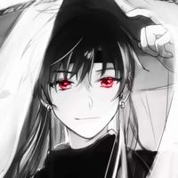 素描二次元漫画情侣头像一对