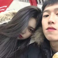 抱猫少女头像 情侣(2)