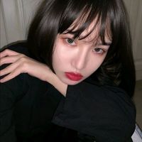 女生侧面脸回头的头像(5)