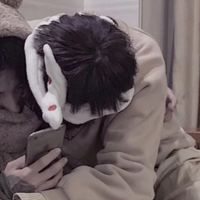 扣扣情侣头像黑白背影