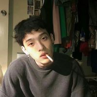 微信吸烟黑色头像图片