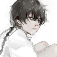 黑白冷酷漫画头像女生(7)
