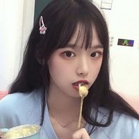 蓝色头发动画女生头像(14)