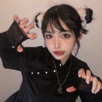 红色背景吸烟头像女生头像(20)